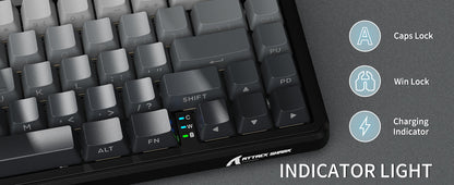 ATTACK SHARK X66 Wireless Mechanical Keyboard with Side Printed PBT Keycaps BT & 2.4G Wireless & Type -C Wired Hot-swap 16 Milli
