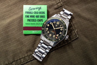 (Local delivery)PAGANI DESIGN New DG5833 GMT Men's Automatic Mechanical Watch Stainless Steel Sapphire 20Bar C3 reloj hombre