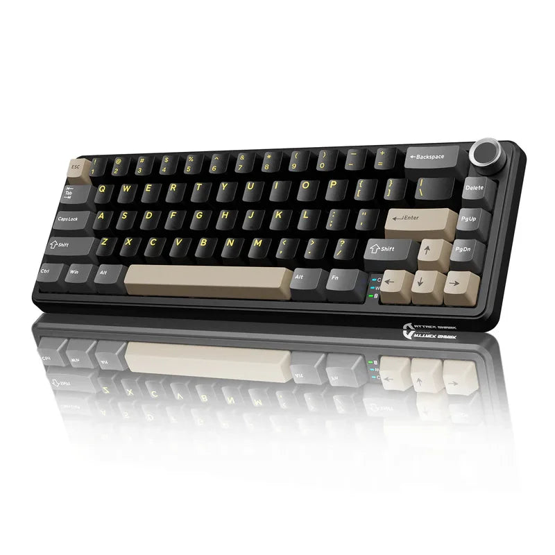 ATTACK SHARK X66 Wireless Mechanical Keyboard with Side Printed PBT Keycaps BT & 2.4G Wireless & Type -C Wired Hot-swap 16 Milli