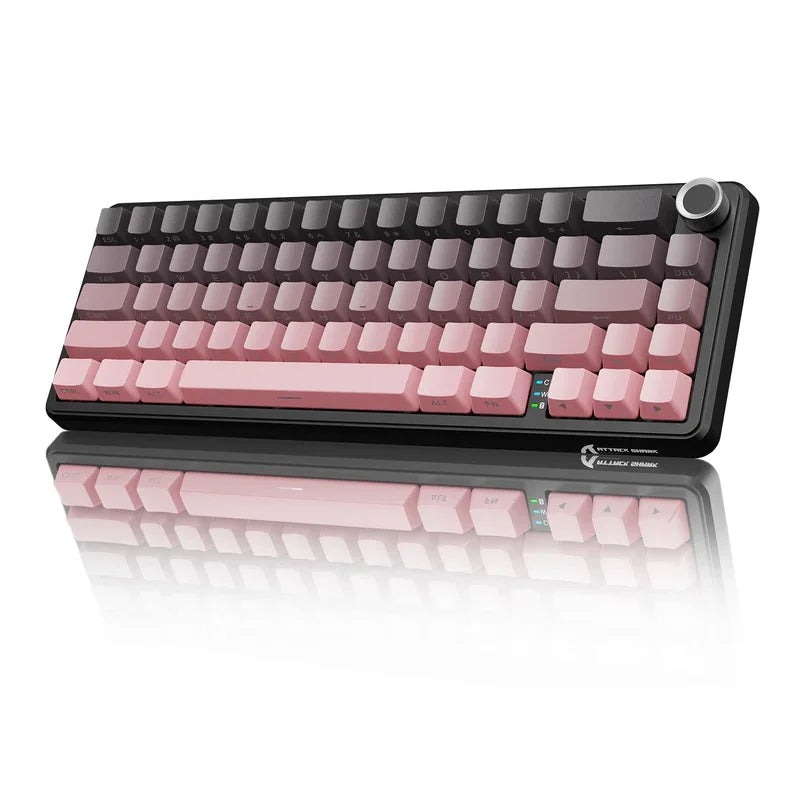ATTACK SHARK X66 Wireless Mechanical Keyboard with Side Printed PBT Keycaps BT & 2.4G Wireless & Type -C Wired Hot-swap 16 Milli