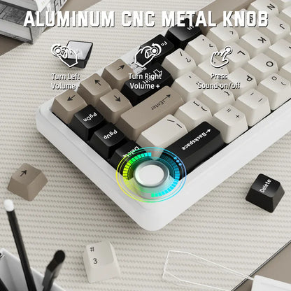 ATTACK SHARK X66 Wireless Mechanical Keyboard with Side Printed PBT Keycaps BT & 2.4G Wireless & Type -C Wired Hot-swap 16 Milli