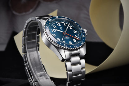 (Local delivery)PAGANI DESIGN New DG5833 GMT Men's Automatic Mechanical Watch Stainless Steel Sapphire 20Bar C3 reloj hombre