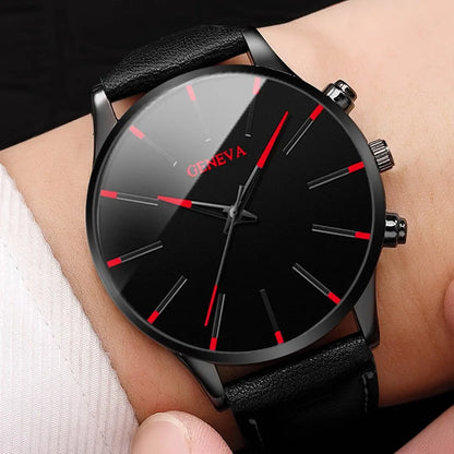 2PCS Men's Watches, Mens Quartz Business Watch Analog PU Leather Watch - Perfect Gift for Any Occasion, Men Gift