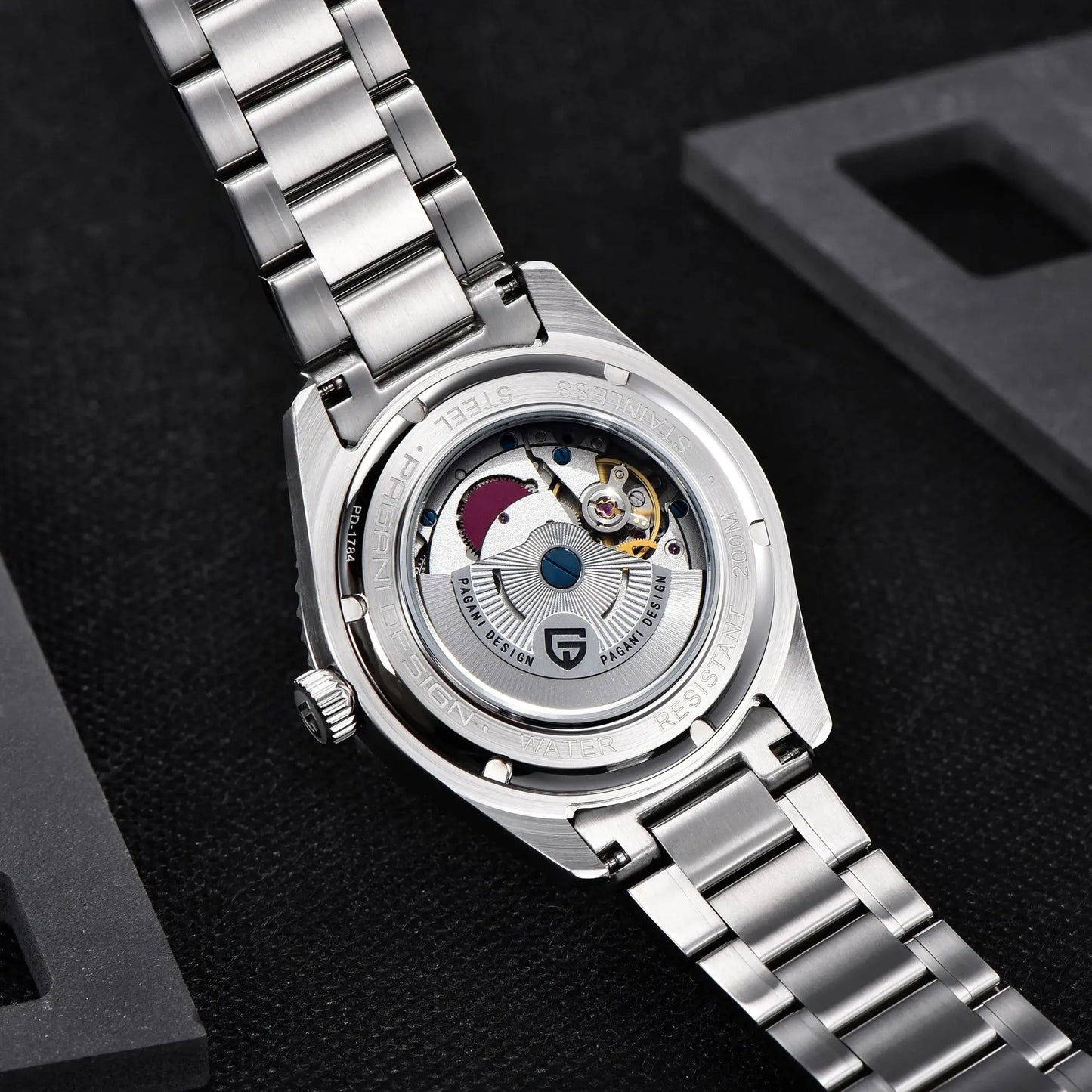 (Local delivery)PAGANI DESIGN New DG5833 GMT Men's Automatic Mechanical Watch Stainless Steel Sapphire 20Bar C3 reloj hombre