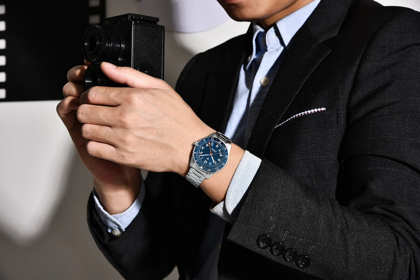 (Local delivery)PAGANI DESIGN New DG5833 GMT Men's Automatic Mechanical Watch Stainless Steel Sapphire 20Bar C3 reloj hombre