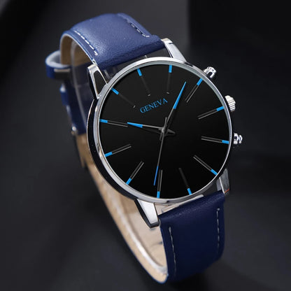 2PCS Men's Watches, Mens Quartz Business Watch Analog PU Leather Watch - Perfect Gift for Any Occasion, Men Gift